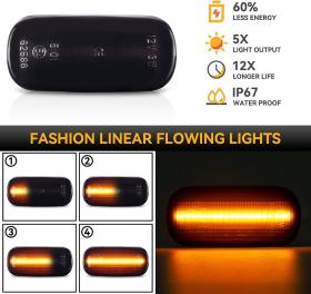 Dynamic LED Φλας Φτερού Φιμέ - AUDI A4 / B6 / B7 / TT / 8J / A3 / 8P / A6 / C5 / A8 / D3