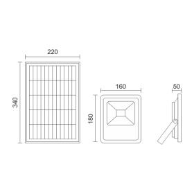 ΗΛΙΑΚΟΣ ΠΡΟΒΟΛΕΑΣ LED ΜΕ ΑΙΣΘΗΤΗΡΑΣ 30W 6000K