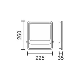 ΠΡΟΒΟΛΕΑΣ 100W ECO 6000K