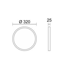 ΠΛΑΦΟΝΙΕΡΑ ΟΡΟΦΗΣ LED CCT 32W ME KΡΥΦΟ ΦΩΤΙΣΜΟ 3000Κ