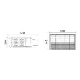 ΥΒΡΙΔΙΚΟ ΗΛΙΑΚΟ ΦΩΤΙΣΤΙΚΟ ΔΡΟΜΟΥ LED ΜΕ ΤΗΛΕΧΕΙΡΙΣΤΗΡΙΟ 60W 6000K