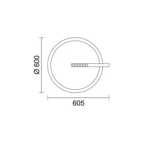ΚΡΕΜΑΣΤΟ ΦΩΤΙΣΤΙΚΟ LED 40W 3000K ΛΕΥΚΟ
