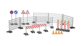 Σετ κατασκευής δρόμου μπάρες-σήματα - Bruder #62007