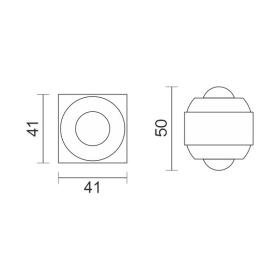 ΑΠΛΙΚΑ ΜΙΝΙ ΚΥΒΟΣ ΙP54 2W 3000K