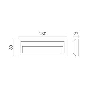 ΑΠΛΙΚΑ LED ΕΞΩΤΕΡΙΚΟΥ ΧΩΡΟΥ 2W CCT ΓΚΡΙ ΣΚΟΥΡΟ