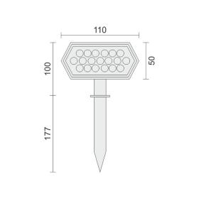 ΗΛΙΑΚΟ ΦΩΤΙΣΤΙΚΟ ΕΔΑΦΟΥΣ LED 4W 3000K