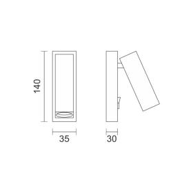 ΑΠΛΙΚΑ ΤΟΙΧΟΥ LED 3W 4000K