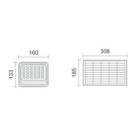ΗΛΙΑΚΟΣ ΠΡΟΒΟΛΕΑΣ LED ΜΕ ΤΗΛΕΧΕΙΡΙΣΤΗΡΙΟ 100W 6000Κ