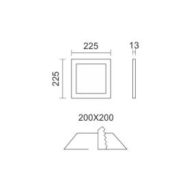 ΧΩΝΕΥΤΟ ΛΕΠΤΟ LED ΟΡΟΦΗΣ 18W CCT