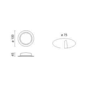 ΧΩΝΕΥΤΟ LED ΟΡΟΦΗΣ ΣΤΕΓΑΝΟ 7W 4000K