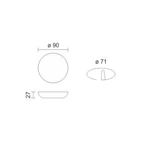 ΧΩΝΕΥΤΟ LED ΟΡΟΦΗΣ FRAMELESS 9W 4000K