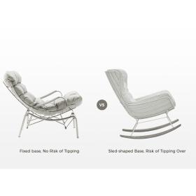 Κουνιστή Πολυθρόνα Liam με Πουφ - Eureka Ergonomic® ERK-LS02-GY