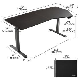 Γραφείο - Eureka Ergonomic® ERK-EDI-HTG-MSW 177.8x96.52x75-122 εκ.