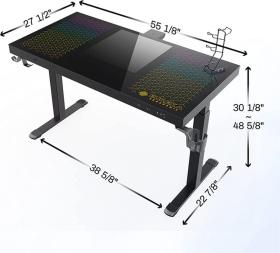 Gaming Γραφείο - Eureka Ergonomic® ERK-GD-I55-B 140x70x76,5cm