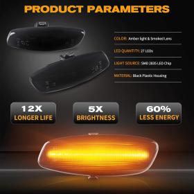 Dynamic LED Φλας Φτερού Φιμέ - PEUGEOT 207 / 308 / 3008 / 5008 / CITROEN C3 / C4 / C5 / DS3 / DS4