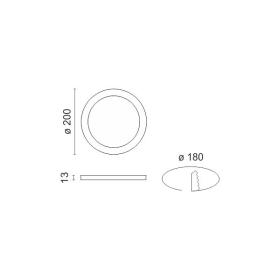 ΧΩΝΕΥΤΟ ΛΕΠΤΟ LED ΟΡΟΦΗΣ 15W 4000K
