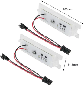 Φώτα πινακίδας LED για - JEEP / ALFA ROMEO / OPEL (RENEGADE / 147 / 156 / 159 / 166 / BRERA / GIULIETTA / MITO / GT / SPIDER / GRANDE PUNTO / SEICENTO / ADAM / ASTRA H / ASTRA J / ASTRA K / CORSA C / CORSA D / CORSA E / INSIGNIA / MERIVA / TIGRA / VE