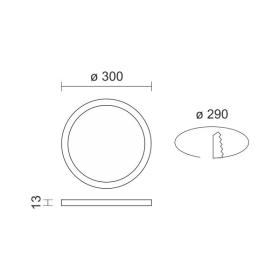 ΧΩΝΕΥΤΟ ΛΕΠΤΟ LED ΟΡΟΦΗΣ 24W CCT