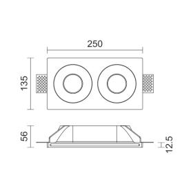 ΧΩΝΕΥΤΟ ΓΥΨΙΝΟ ΟΡΟΦΗΣ GU10 10W