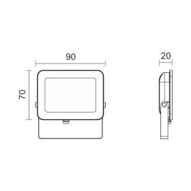ΠΡΟΒΟΛΕAΣ LED SLIM SMD 10W 6000K 6233