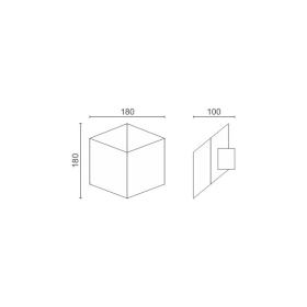 ΑΠΛΙΚΑ ΤΟΙΧΟΥ LED 6W 3000K