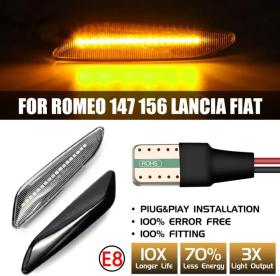 Dynamic LED Φλας φτερού Φιμέ -  Alfa Romeo 147 / 156 / Lancia Ypsilon / Delta / Fiat Tipo