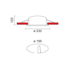 ΧΩΝΕΥΤΟ LED ΟΡΟΦΗΣ 60W 4000K