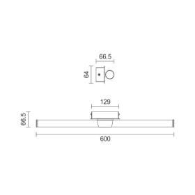 ΦΩΤΙΣΤΙΚΟ ΛΟΥΤΡΟΥ LED 10W 4000K ΜΑΥΡΟ
