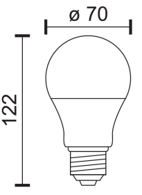 Ε27 Α70 20W 4000K 1800L