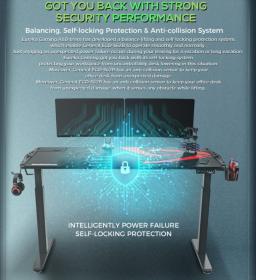 Gaming Γραφείο - Eureka Ergonomic® ERK-EGD-S62B-V1