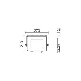 ΠΡΟΒΟΛΕAΣ LED SLIM SMD 100W 6000K