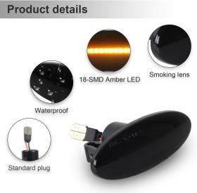 Dynamic LED Φλας Φτερού Φιμέ - NISSAN Cube /Dualis /Juke /Leaf /Micra /March /Note /NP300 /NV200 /Qashqai /Tiida /X-Trail /EVALIA