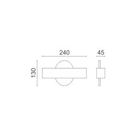 ΑΠΛΙΚΑ ΤΟΙΧΟΥ LED 4W 3000K
