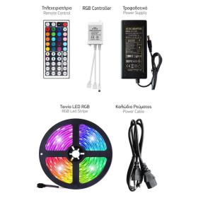 ΣΕΤ ΤΑΙΝΙA LED RGB 12V ΣΤΕΓΑΝΗ 14.4W