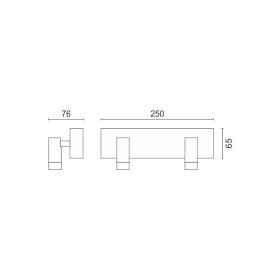 ΑΠΛΙΚΑ ΤΟΙΧΟΥ LED SPOT 2X5W 3000K