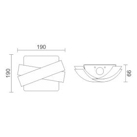 ΑΠΛΙΚΑ ΤΟΙΧΟΥ LED 7W 3000K