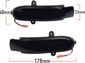 Dynamic LED Φλας Καθρέπτη Φιμέ - Mercedes Benz C W203 / C T-Model S203 / CL203