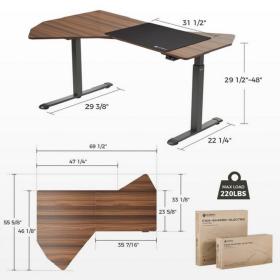 Γραφείο - Eureka Ergonomic® ERK-EDI-FS-WN 141.2x177.8x121.9 εκ.