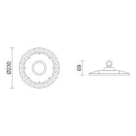ΚΑΜΠΑΝΕΣ LED UFO 100W 6000K