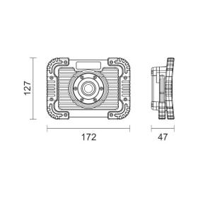 ΦΟΡΗΤΟΣ ΠΡΟΒΟΛΕΑΣ LED ΕΡΓΑΣΙΑΣ COB 10W 6000K 6265