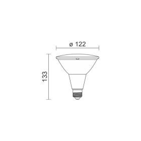 ΛΑΜΠΤΗΡAΣ LED E27 15W 6000K PAR 38