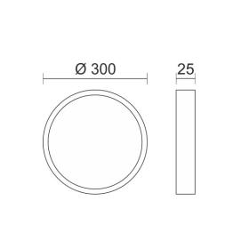 ΠΛΑΦΟΝΙΕΡΑ ΟΡΟΦΗΣ LED CCT 30W 3000K | 4000K | 6000K ΞΥΛΟ