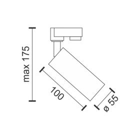 ΦΩΤΙΣΤΙΚΑ ΡΑΓΑΣ GU10 ΜΟΝΟΦΑΣΙΚΑ 10W ΜΑΥΡΟ