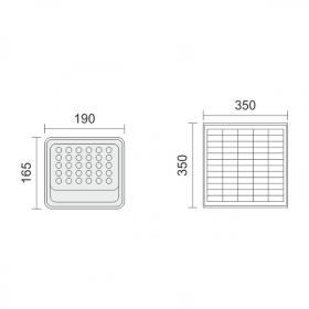 ΗΛΙΑΚΟΣ ΠΡΟΒΟΛΕΑΣ LED ΜΕ ΤΗΛΕΧΕΙΡΙΣΤΗΡΙΟ 50W/100W/200W 6000Κ
