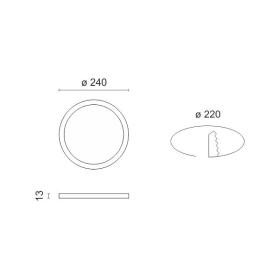 ΧΩΝΕΥΤΟ ΛΕΠΤΟ LED ΟΡΟΦΗΣ 24W 4000K