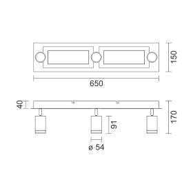 ΠΛΑΦΟΝΙΕΡΑ 13W 3000K+GU10 ΛΕΥΚΟ