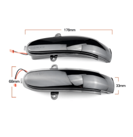 Dynamic LED Φλας Καθρέπτη Φιμέ - Mercedes Benz C W203 / C T-Model S203 / CL203