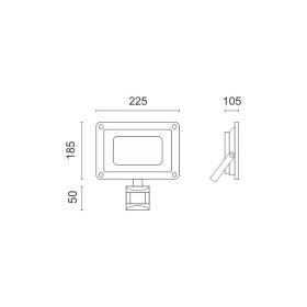ΠΡΟΒΟΛΕAΣ ΑΝΙΧΝΕΥΤΗ ΚΙΝΗΣΗΣ LED SMD 50W 6000K