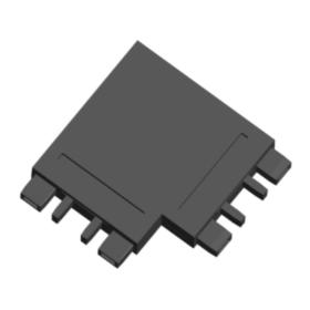 ΓΩΝΙΑΚΟΣ ΣΥΝΔΕΣΜΟΣ 90ο ΓΙΑ ΜΑΥΡΗ ΜΑΓΝΗΤΙΚΗ ΡΑΓΑ