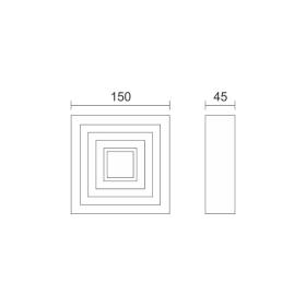 ΑΠΛΙΚΑ ΤΟΙΧΟΥ LED 6W 3000K
